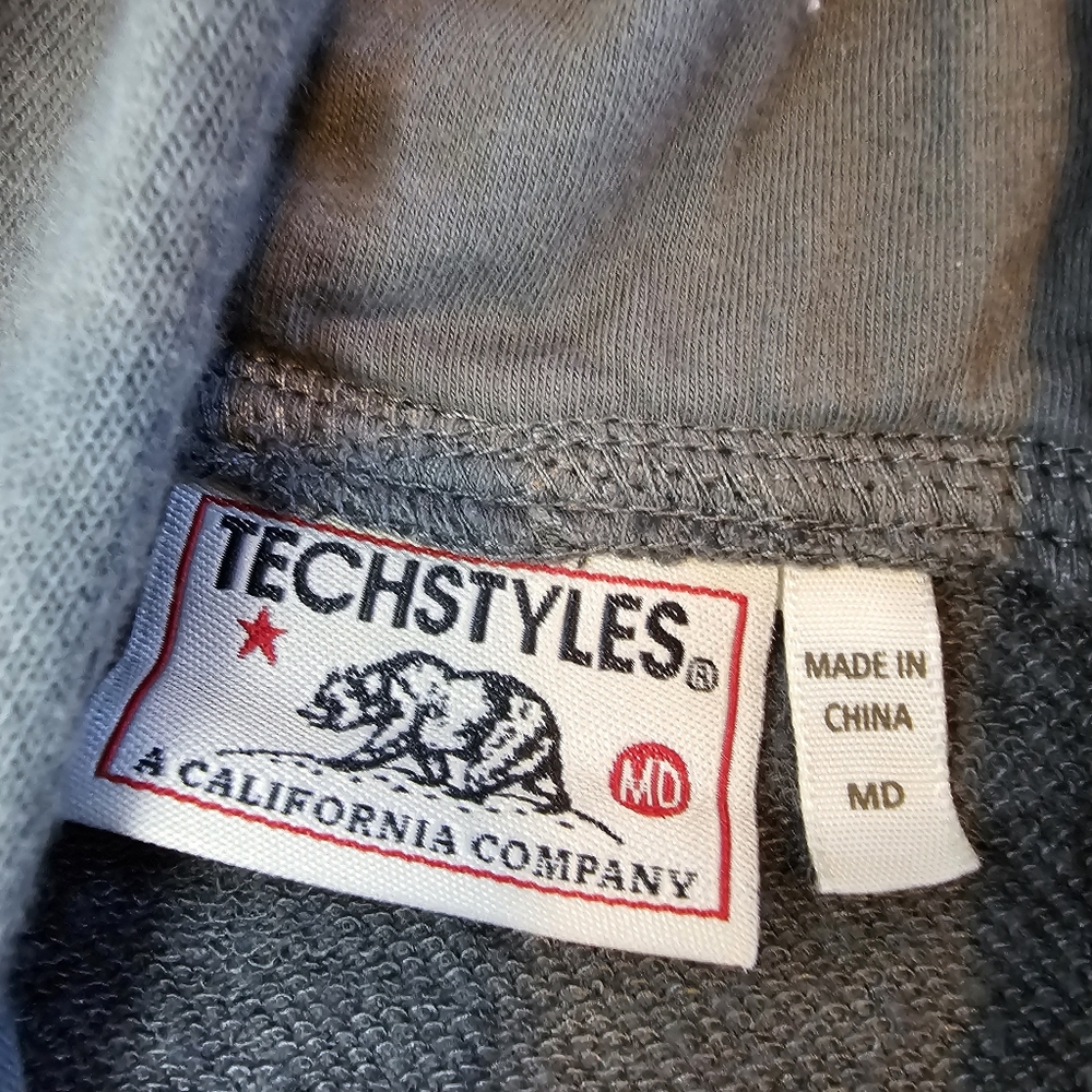 Tylers Texas Gray Cropped Hoodie Sweatshirt~Medium - Picture 5 of 12